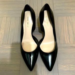 Black patent heels